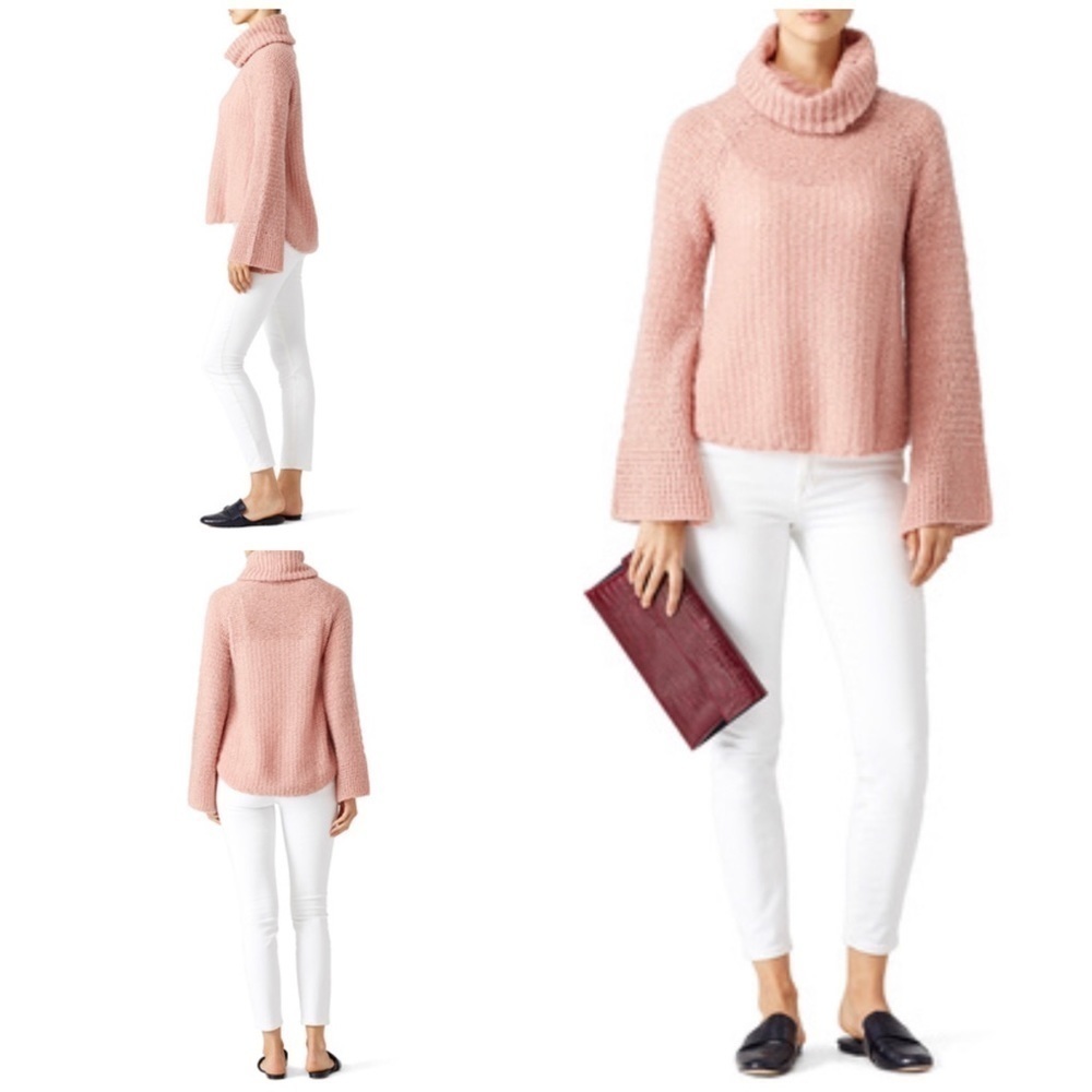 CALYPSO St. Barth Rose Quartz Turtleneck Sweater S​​​​​